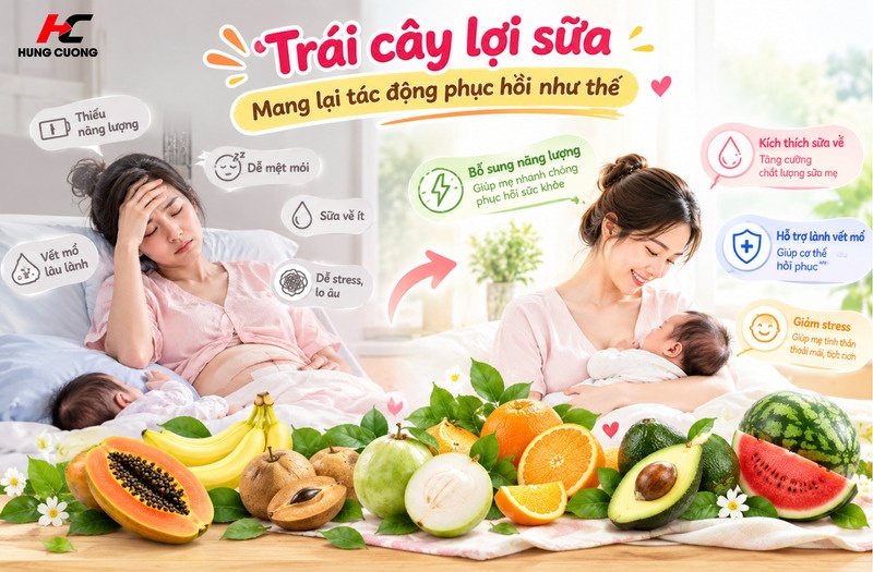mẹ sinh mổ nên ăn trái cây phù hợp