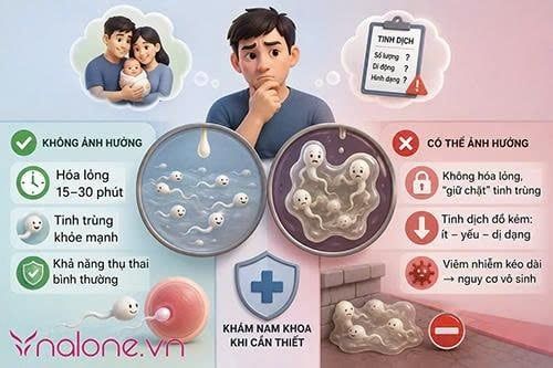 Tinh trùng đặc như thạch có sao không?