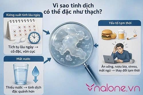 Tinh trùng đặc như thạch có sao không?