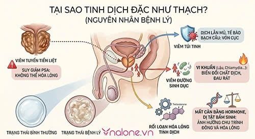 Tinh trùng đặc như thạch có sao không?