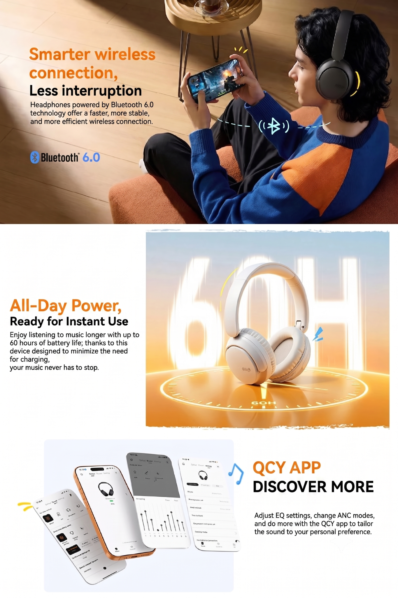 Tai Nghe Chụp Tai Không Dây QCY H2s Lite (Bluetooth v6.0, 60H, ENC, Dual-Device Connection, 40mm Dynamic Driver, QCY APP) 4 gemini generated image nlg8sanlg8sanlg8