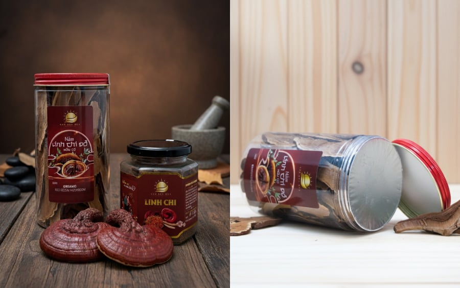 Tra nam Linh Chi do, hang Viet Nam chat luong cao.