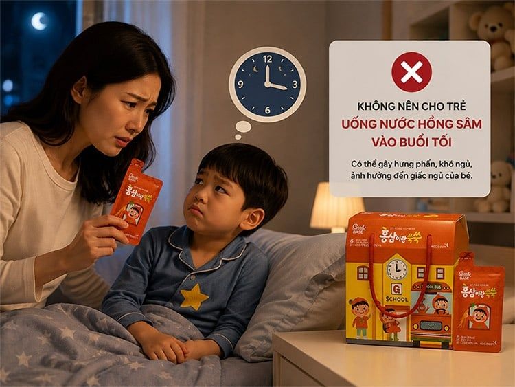 Không nên sử dụng Hồng Sâm vào buổi tối để tránh tình trạng mất ngủ