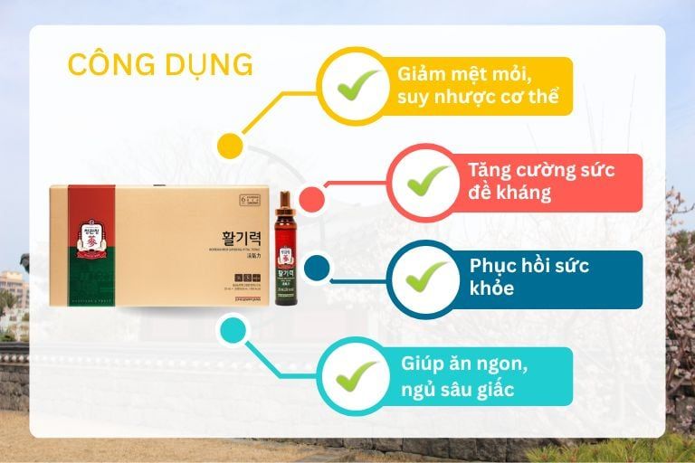 Công dụng Nước Hồng Sâm KGC Vital Tonic Hwal Gi Ruk
