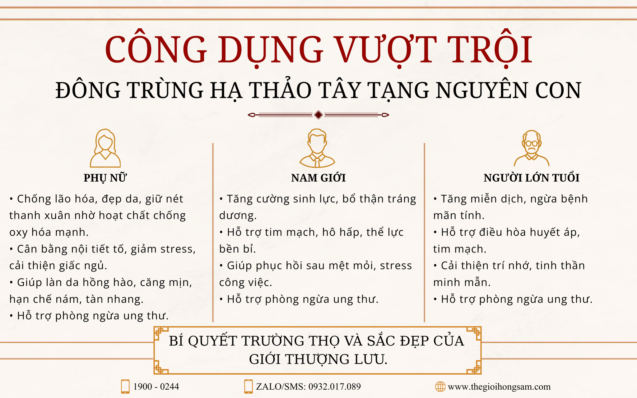Công dụng vượt trội của Đông Trùng Hạ Thảo Tây Tạng