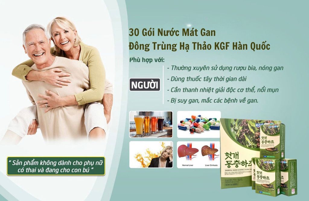 Đối tượng sử dụng nước mát gan Đông Trùng Hạ Thảo KGF