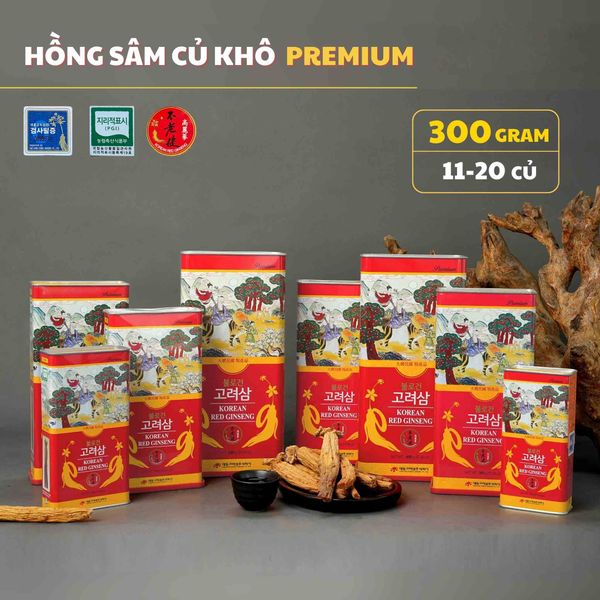 Hồng Sâm Củ Khô Premium Daedong Hàn Quốc 300g (11-20 củ)