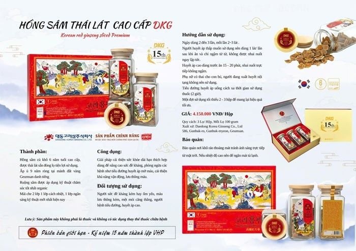 Hồng Sâm thái lát DKG bản giới hạn