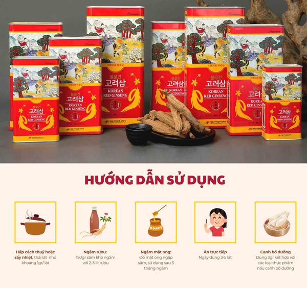 Hướng dẫn cách sử dụng hồng sâm khô Deadong 300g (11-20 củ) Chính Hãng Hàn Quốc