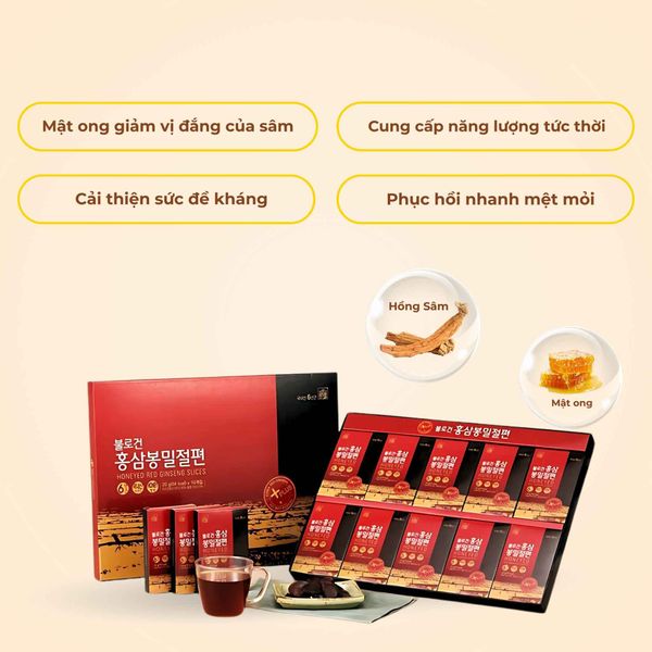Tác dụng của Hồng sâm lát tẩm ong Daedong.