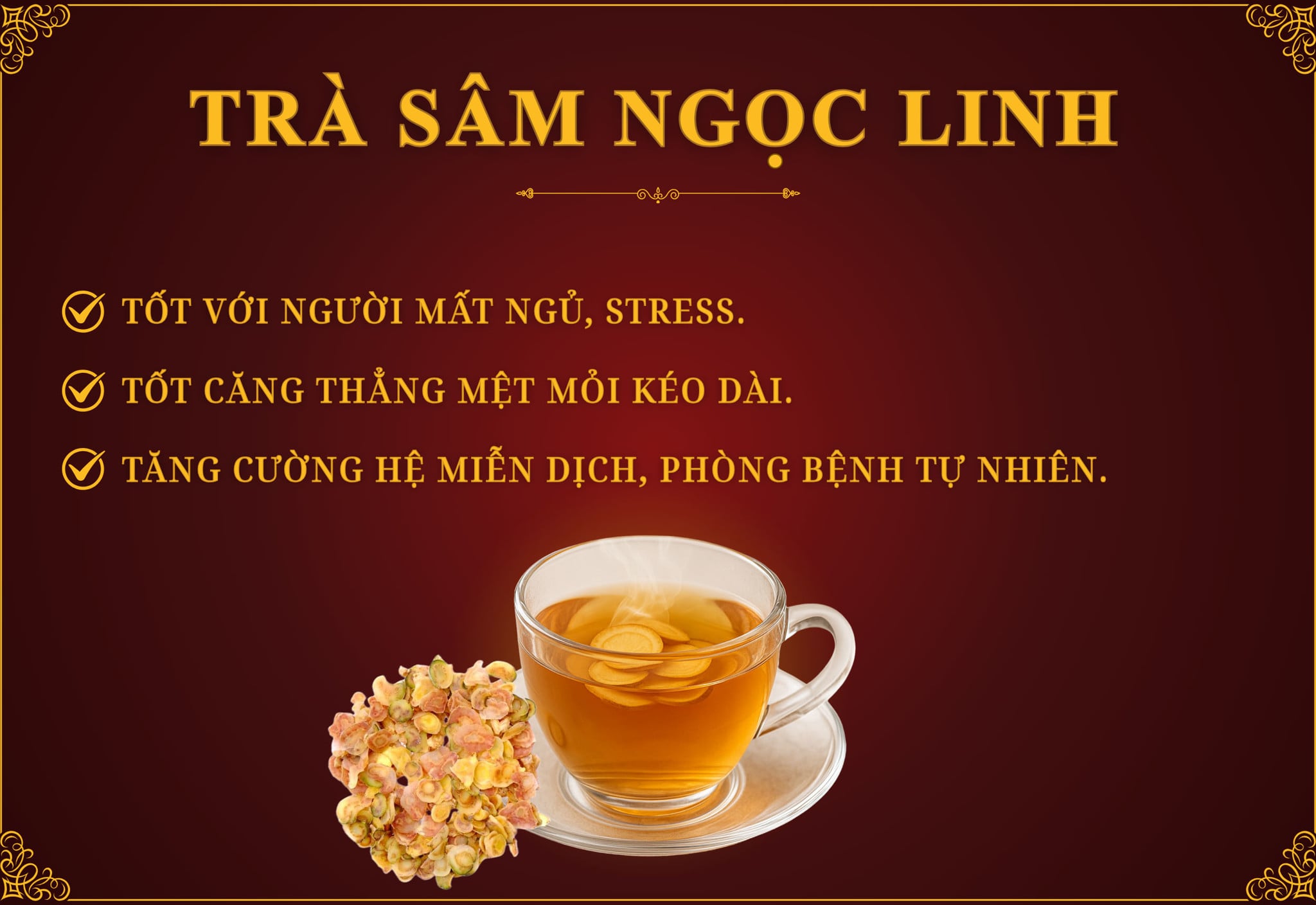 Sâm Ngọc Linh hãm trà.