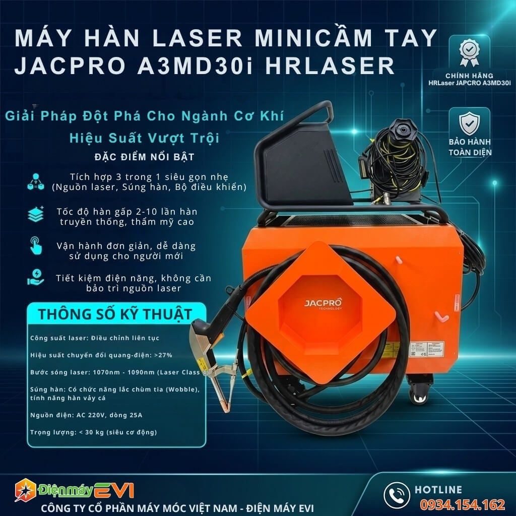 Máy hàn laser mini cầm tay JACPRO A3MD30i