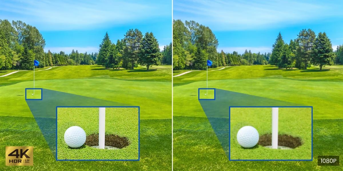 Máy chiếu laser 4K 4000AL mô phỏng golf BenQ AK700ST