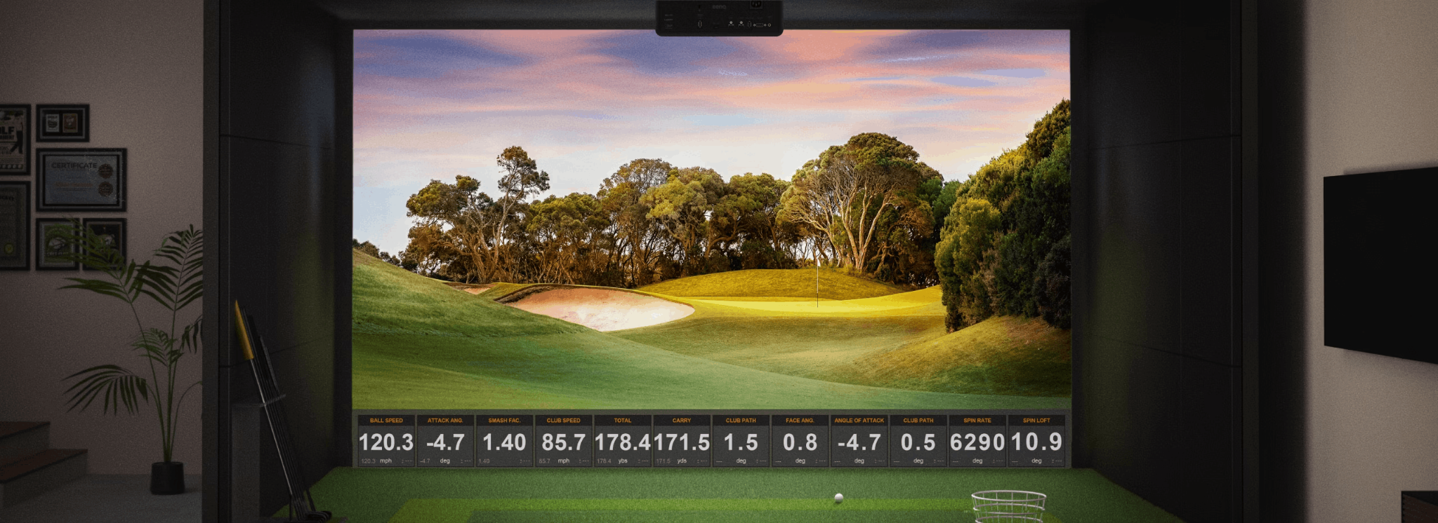 Máy chiếu laser 4K 4000AL mô phỏng golf AK700ST