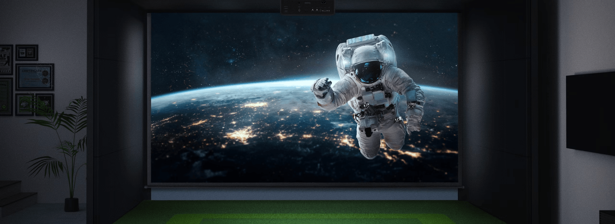 Máy chiếu laser 4K 4000AL mô phỏng golf AK700ST