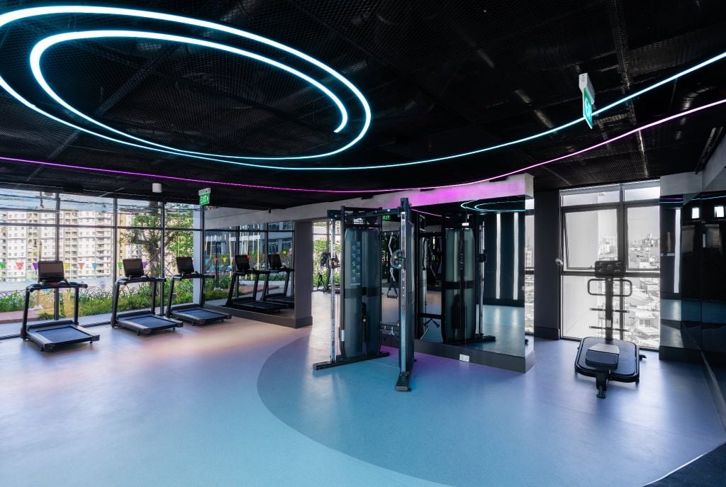 Khu vực Gym & fitness được Galaxycons tính toán cẩn thận về công năng và lối đi thoải mái