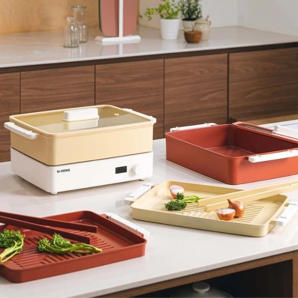 Bếp lẩu nướng đa năng Dr.Hows 3in1 Tính năng kiểm soát nhiệt độ và an toàn tiên tiến