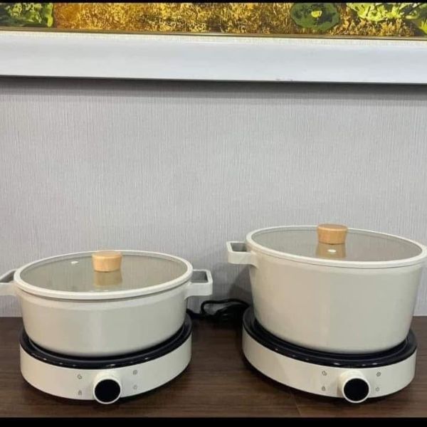 Bếp từ kèm nồi lẩu Fika Neoflarm Vung thủy tinh chịu nhiệt