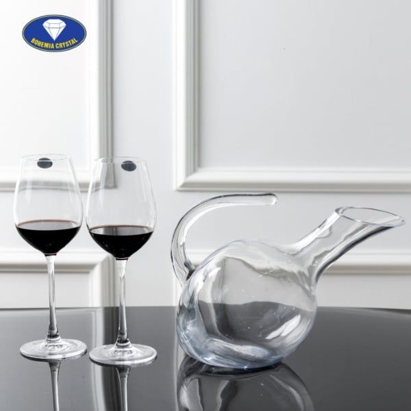 Bình thở rượu vang pha lê Bohemia 1250ml 3E683 – Thiết kế tinh tế, tối ưu hương vị rượu vang