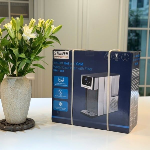 Bình thủy điện nóng lạnh Steiger STG 888 Công nghệ làm nóng tức thời giúp nước được đun nóng đến nhiệt độ mong muốn một cách đồng đều