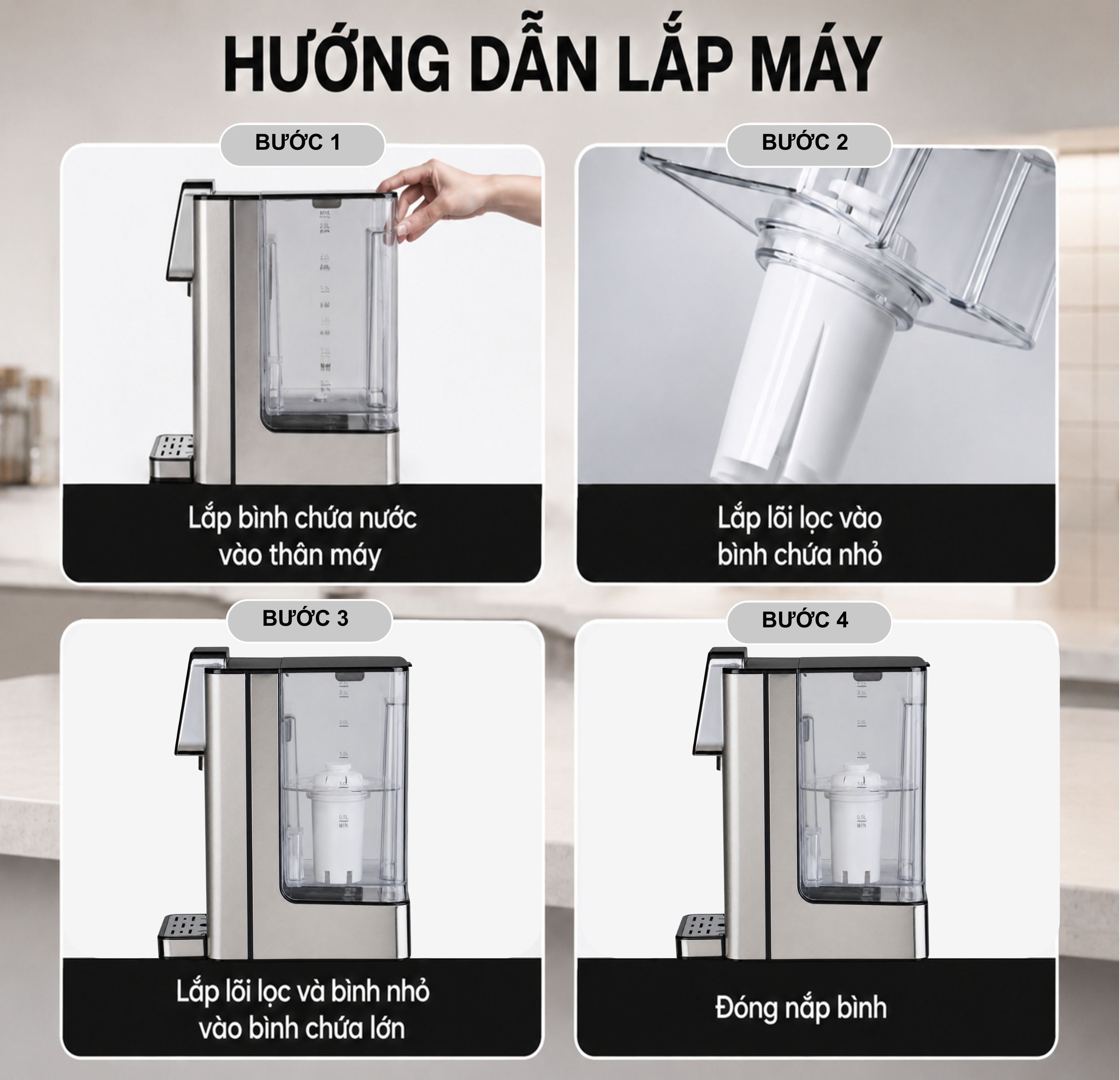 Bình thủy điện Steiger STG270-H 2.7L
