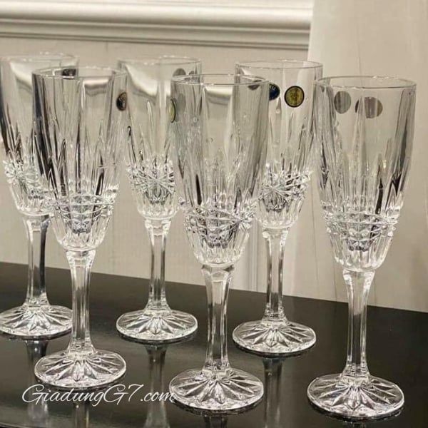 Bộ 6 ly pha lê Bohemia Vibes 180ml uống sâm panh được làm từ thủy tinh pha lê có độ tinh khiết cao
