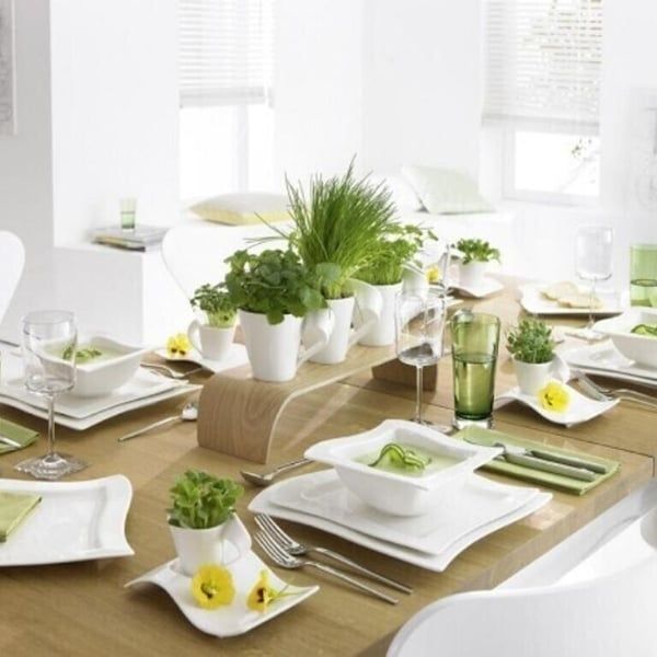 Bộ 8 đĩa Villeroy Boch NewWave 24cm - Đây là một chiếc đĩa có thiết kế hiện đại với hình dạng sóng đặc trưng.