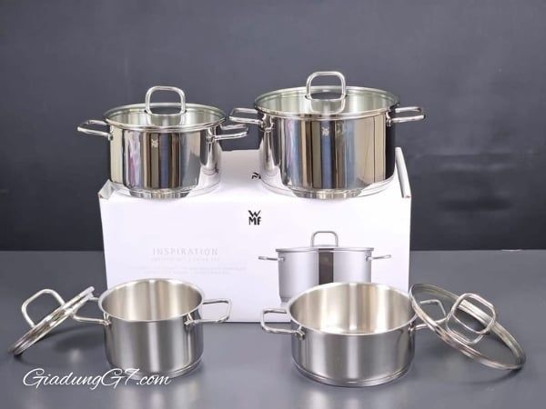 Bộ nồi WMF Inspiration 4 món được nhập khẩu từ Đức sở hữu thiết kế tiện dụng