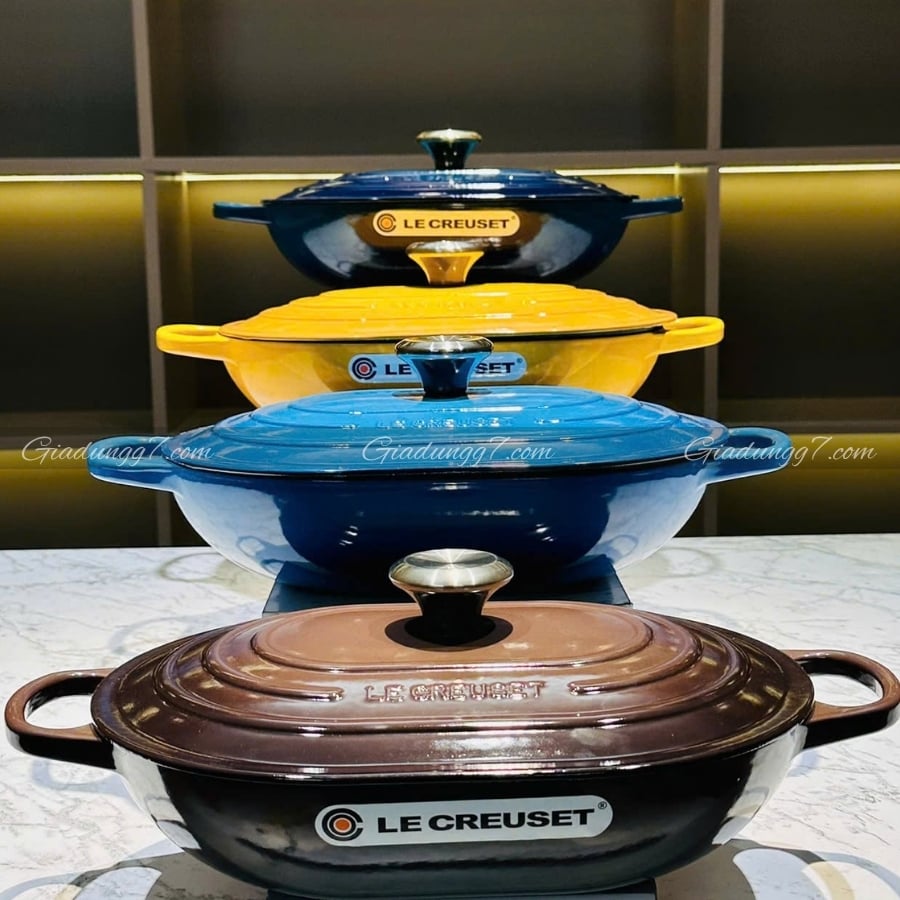Chảo gang oval Le Creuset Oblong 31cm 3.4L - Màu Vàng Mù Tạt