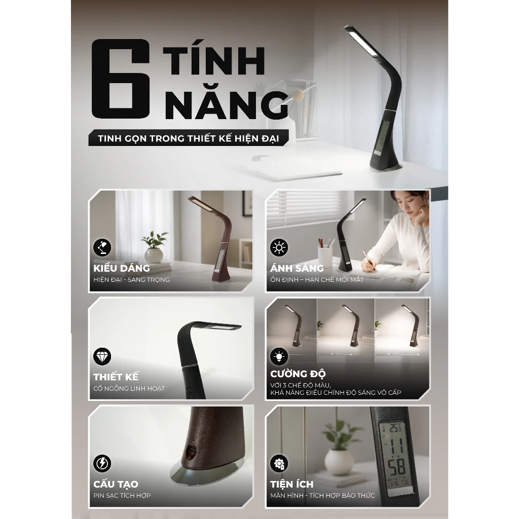 Đèn chống cận Wilit U2B màu đen là đèn bàn học chống cận chính hãng nhập khẩu Đức, cho ánh sáng LED không nhấp nháy, chống chói