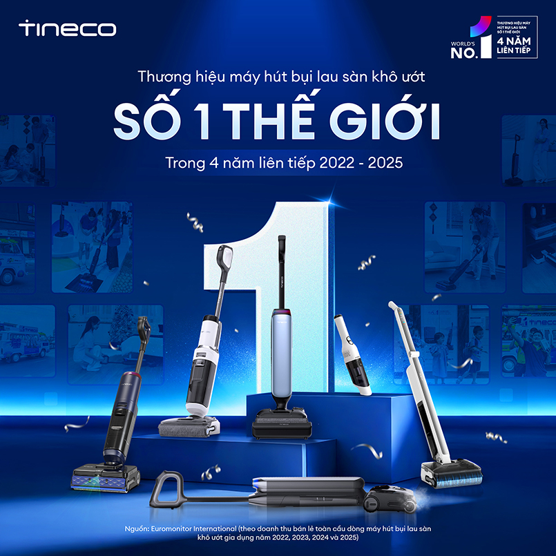 Máy hút bụi lau sàn khô ướt Tineco Floor One i7 Steam