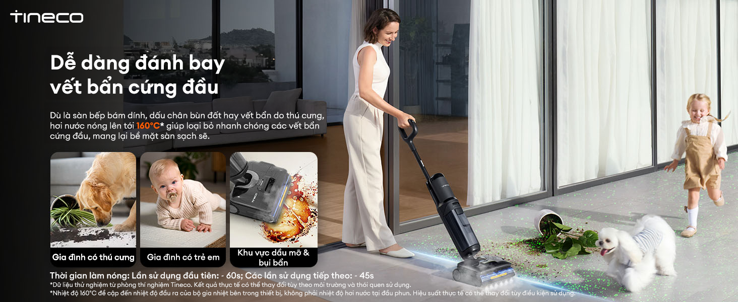 Máy hút bụi lau sàn khô ướt Tineco Floor One i7 Steam