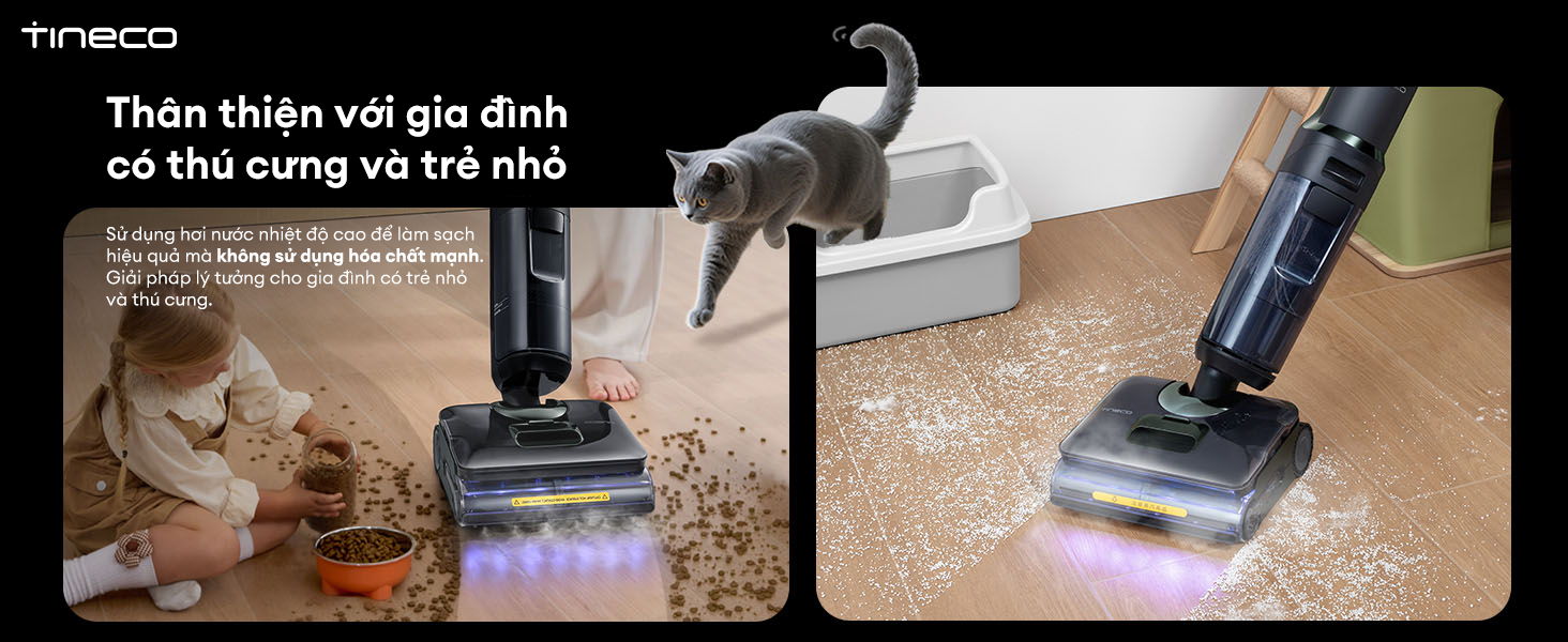 Máy hút bụi lau sàn khô ướt Tineco Floor One i7 Steam