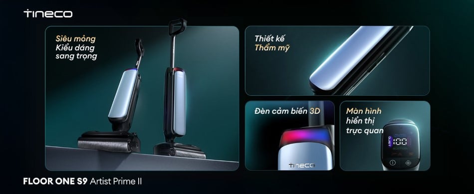 Tineco Floor One S9 Artist Prime 2 - Máy hút bụi lau sàn khô ướt