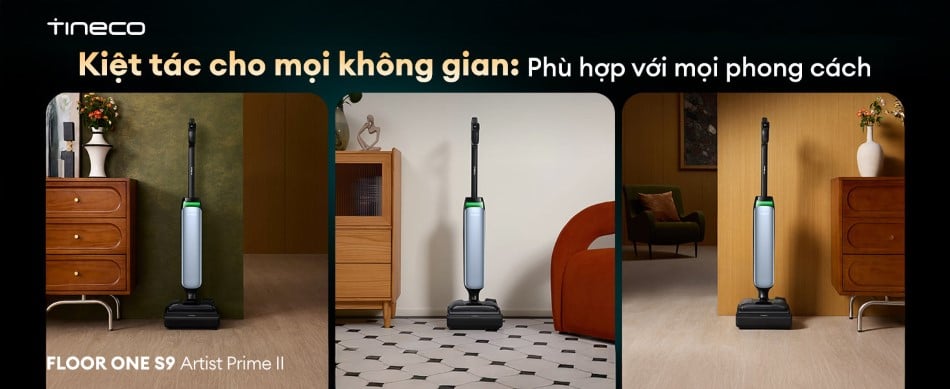 Tineco Floor One S9 Artist Prime 2 - Máy hút bụi lau sàn khô ướt