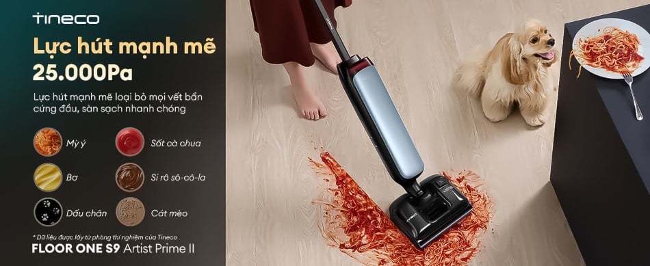 Tineco Floor One S9 Artist Prime 2 - Máy hút bụi lau sàn khô ướt