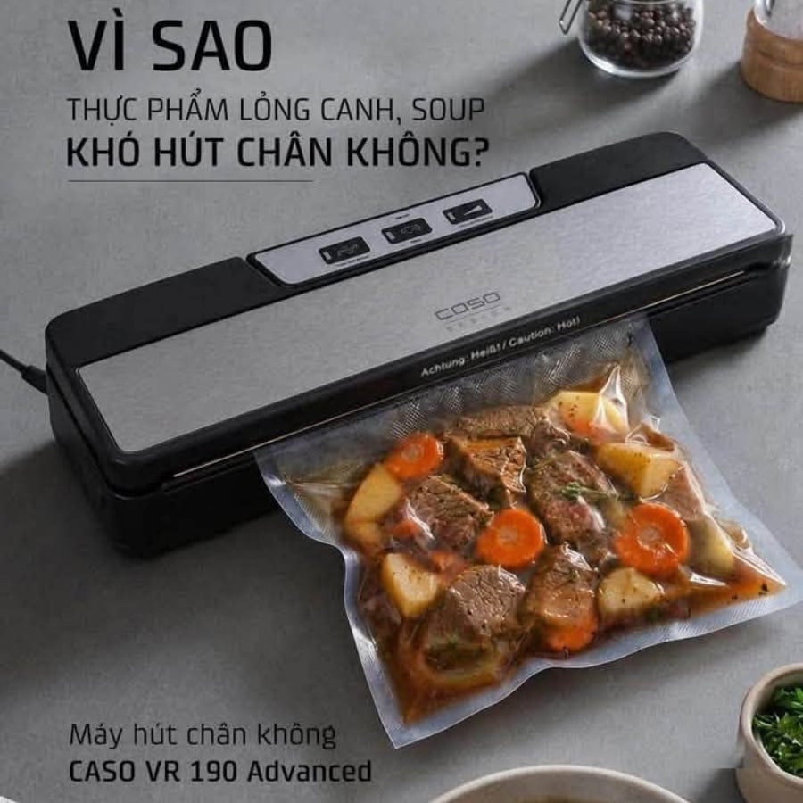 Máy hút chân không Caso VR 190 Advanced – Giữ thực phẩm tươi ngon lâu hơn gấp 8 lần!