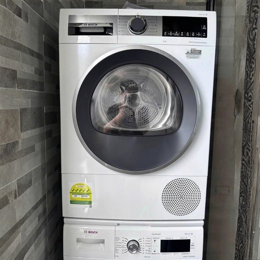 Bosch WQG24570SG Động cơ không chổi than siêu bền, tốn ít năng lượng