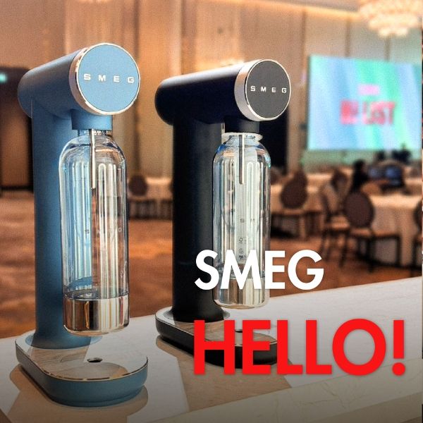 Máy tạo nước soda Smeg SKC01BLMAU - Nước có ga, được sản xuất theo phong cách tinh tế.