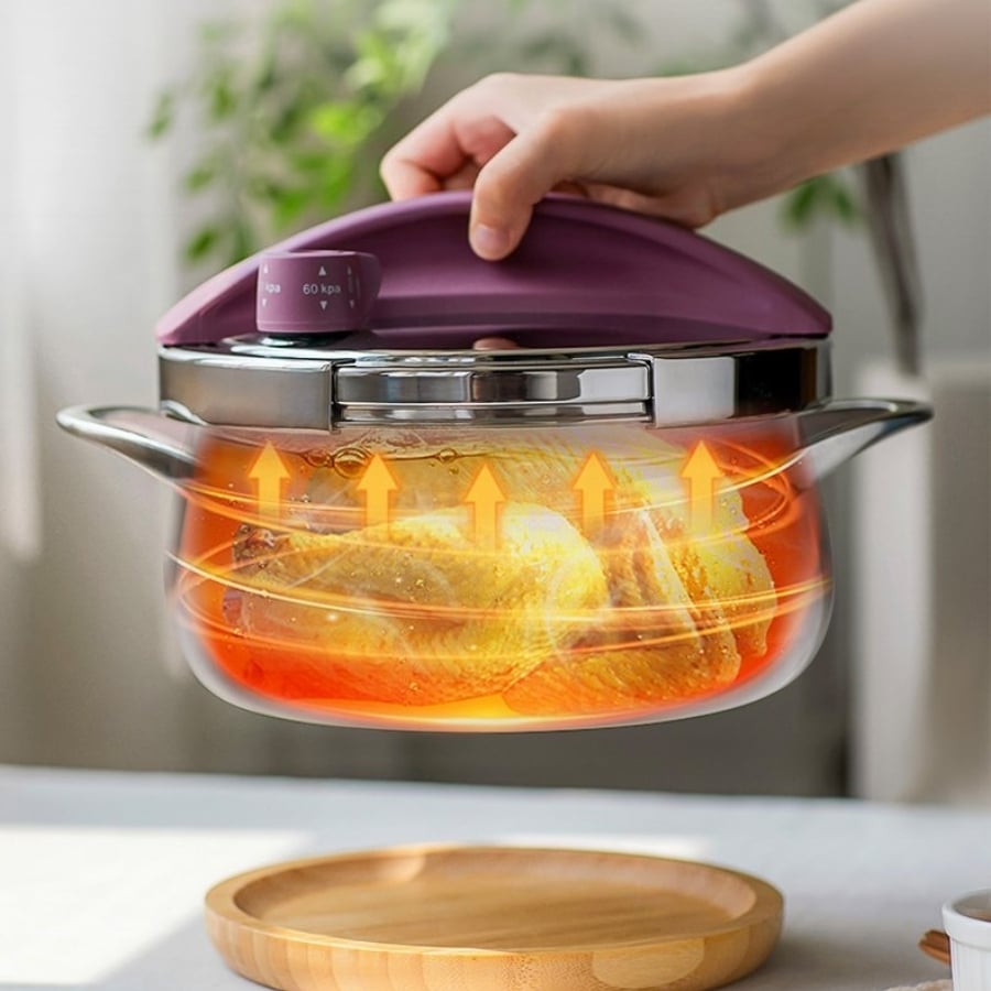 Nồi áp suất Linkfair 20cm 3L Màu sắc đẹp bắt mắt. Thiết kế dáng nồi cực đẹp, bỏ nắp ra sử dụng như một nồi canh