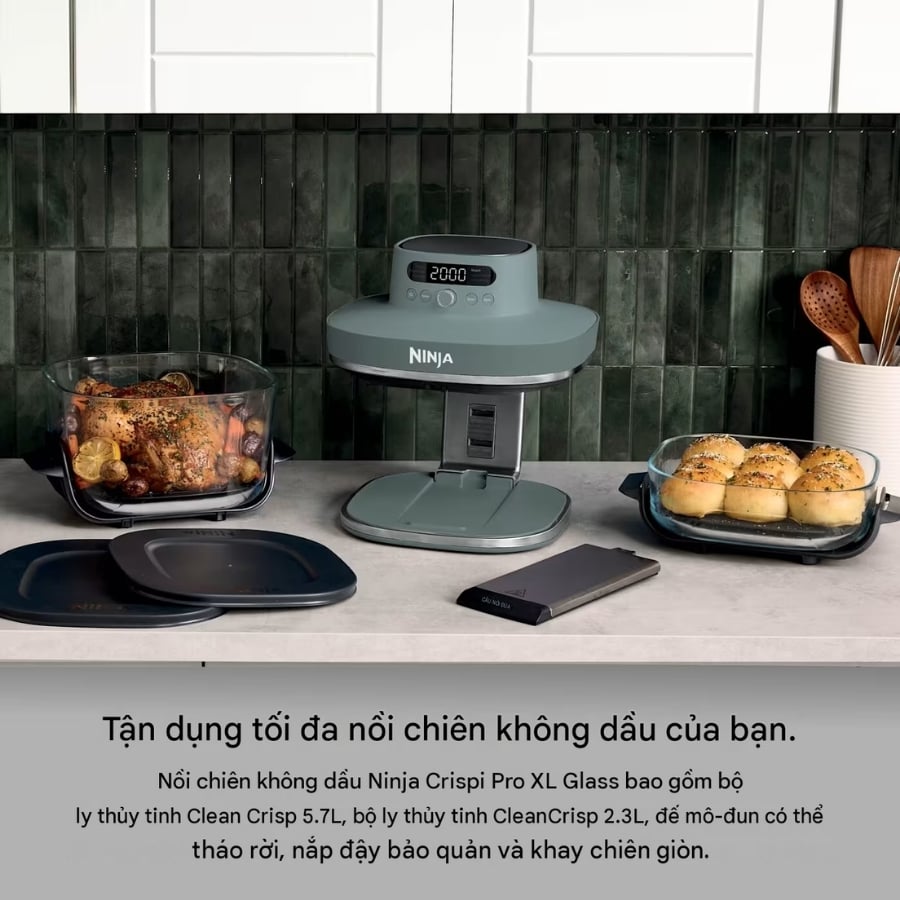 Nồi chiên không dầu Ninja CRISPi PRO 7in1 XL 7 chức năng nấu nướng