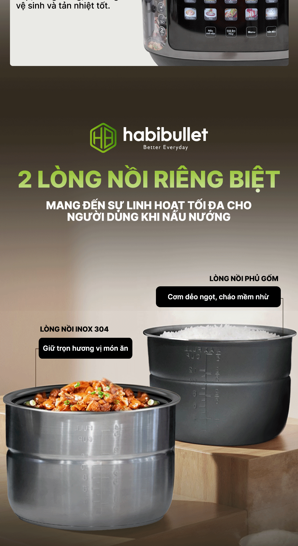 Nồi cơm áp suất đa năng Habibullet PHB-8386
