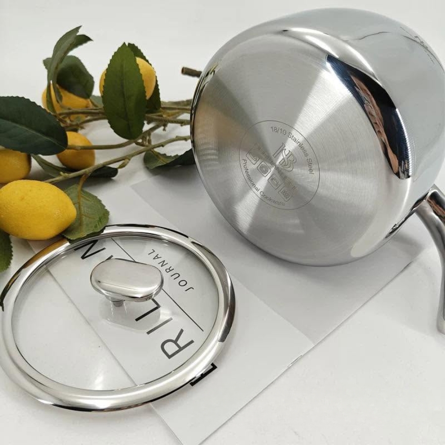 Nồi đa năng kèm lưới chiên/lọc Borman Home14cm kèm giỏ chiên/lọc inox – Gọn gàng, đa năng cho căn bếp hiện đại