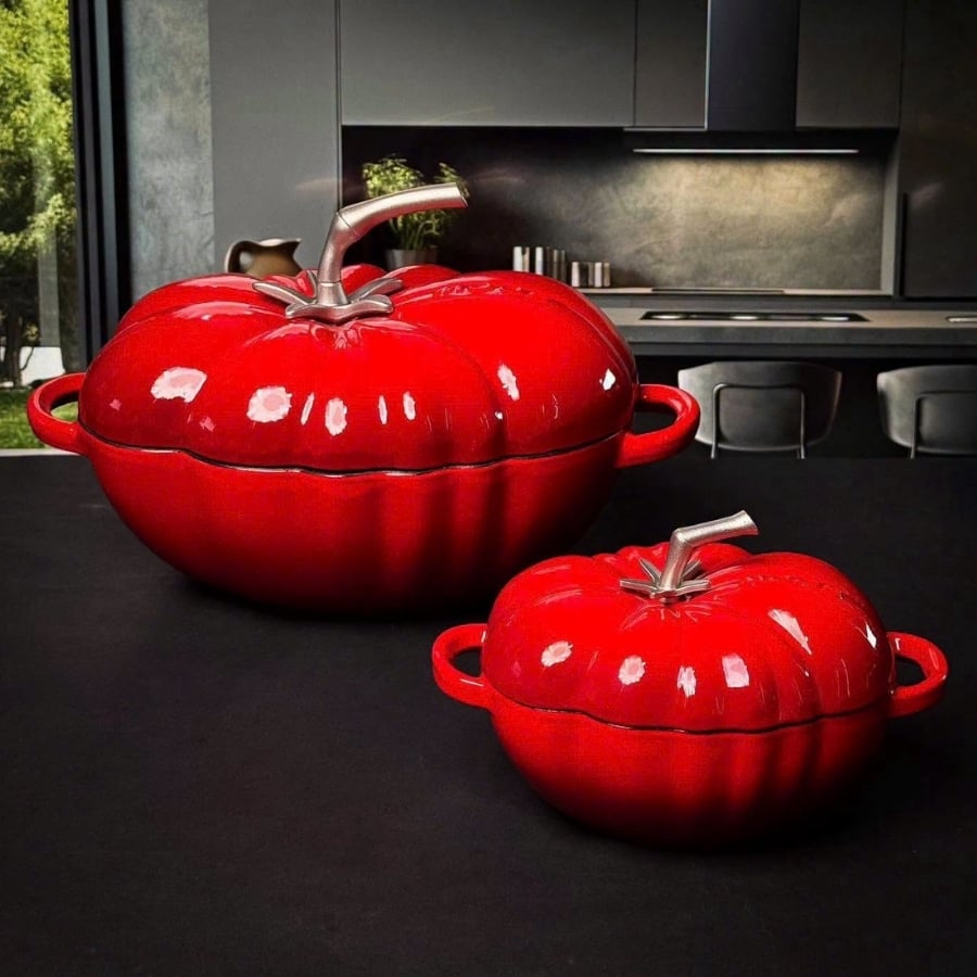 Nồi gang cà chua mini Moos 16cm Đa năng hoàn hảo cho các món ngon