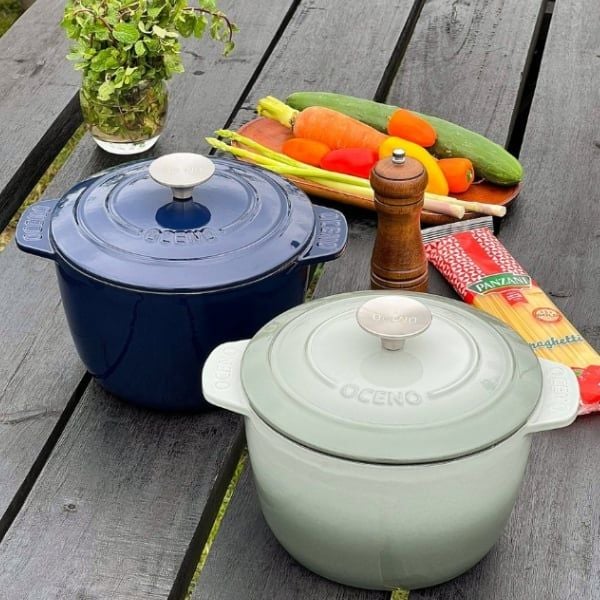 Nồi gang Oceno 20cm (cao 13cm) Thiết kế tinh tế, đậm chất hiện đại