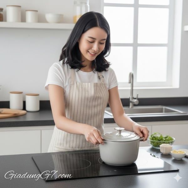 Nồi gang Oceno 20cm (cao 13cm) An toàn cho sức khỏe người dùng