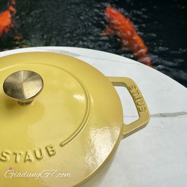 Nồi gang Staub Wanabe 18cm Cấu trúc vi nướng (Micro Grill Structure)