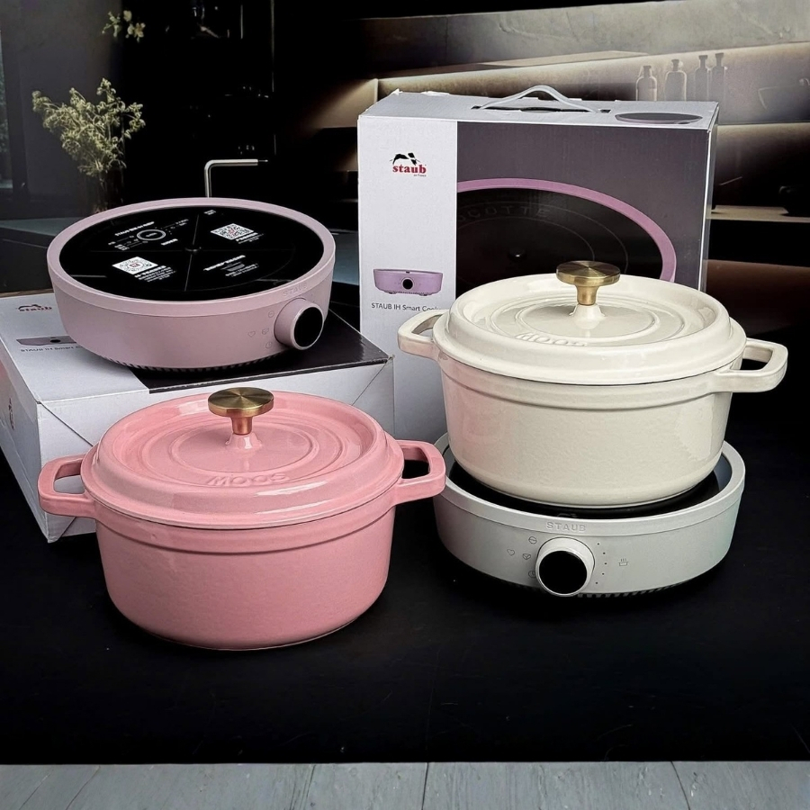 Nồi gang tròn Moos 24cm Phiên bản núm vàng LIMITED – nhìn là khác biệt hẳn