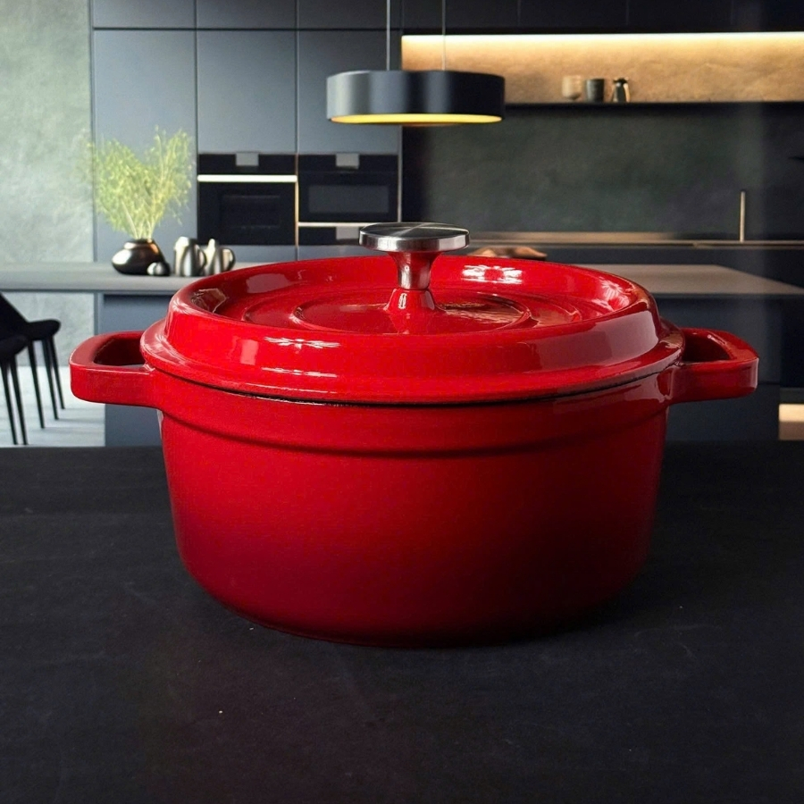 Nồi gang tròn Moos 24cm Phiên bản núm vàng LIMITED – nhìn là khác biệt hẳn