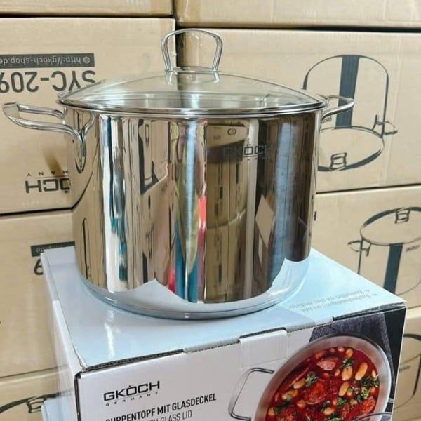 Nồi luộc gà Gkoch Germany 28cm - 12l Đường kính: 28cm – Chiều cao: 22cm